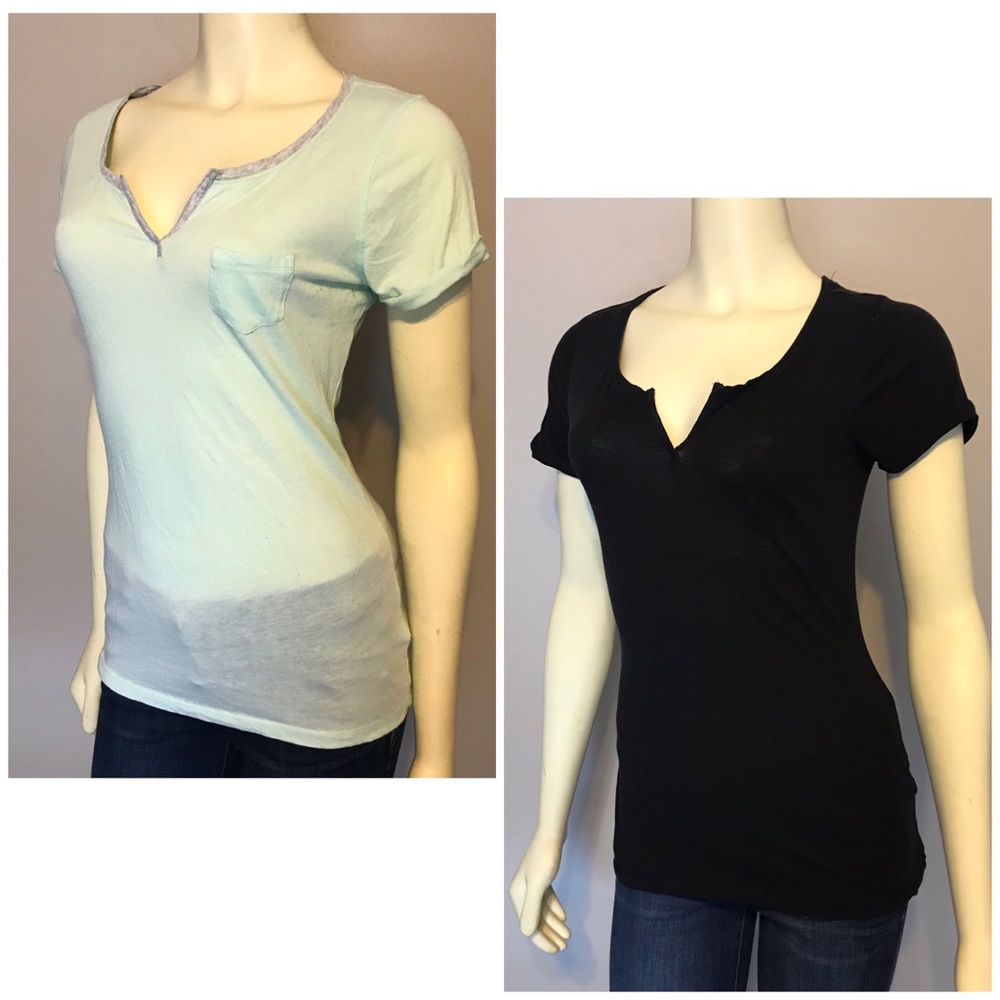 Express V-neck Pocket Tees (Set of 2) Size S #153